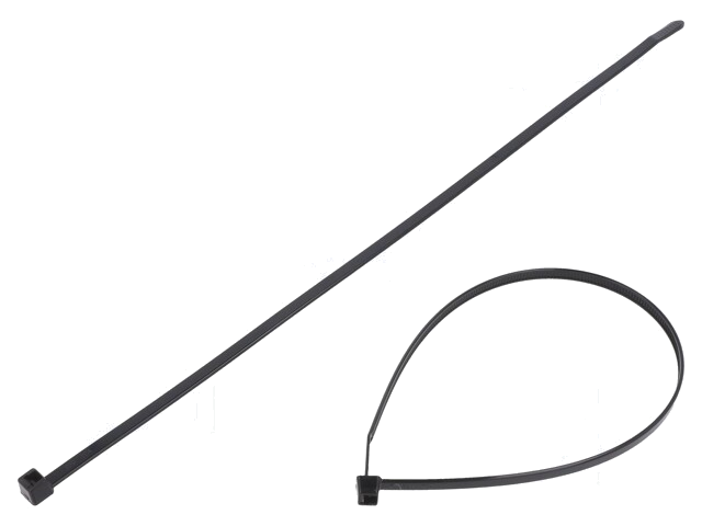 Kabelbinder; L: 300mm; W: 4,6mm; polyamide; 225N; zwart; Ømax: 80mm Kabelbinder; L: 300mm; W: 4,6mm; polyamide; 225N; zwart; Ømax: 80mm